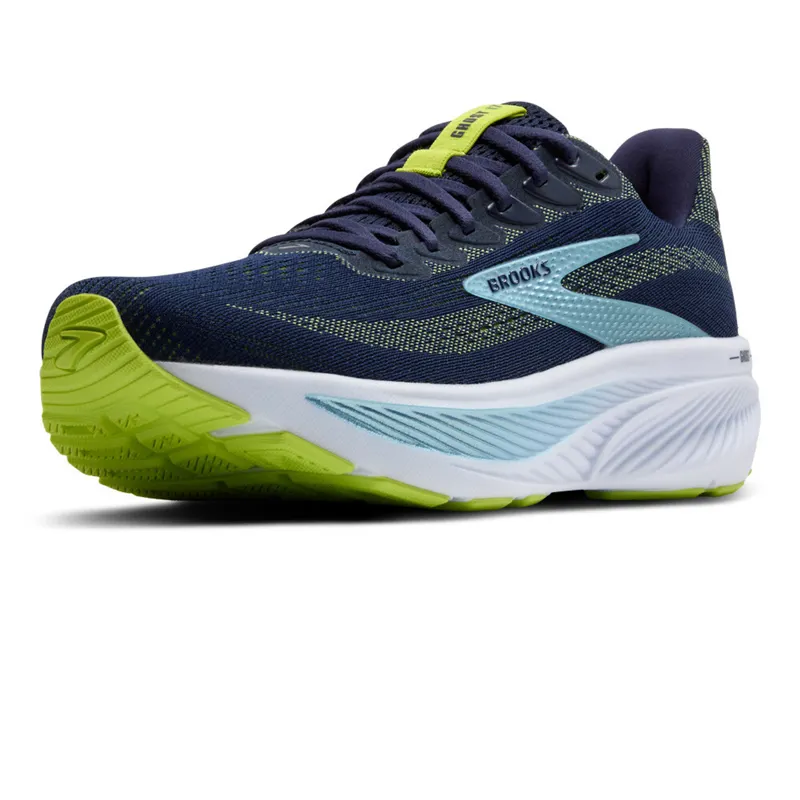 Brooks Ghost 17 2E Men's Running Shoes - Peacoat/Lime/Blue-5
