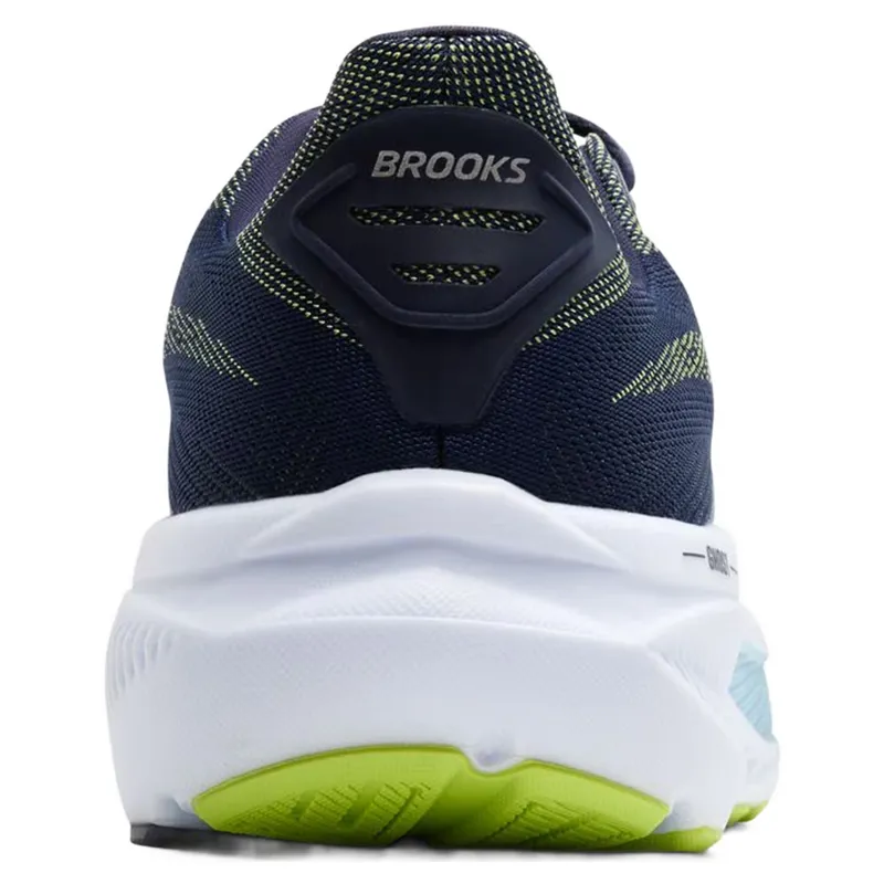 Brooks Ghost 17 2E Wide Men's Running Shoes - Peacoat/Lime/Blue-3