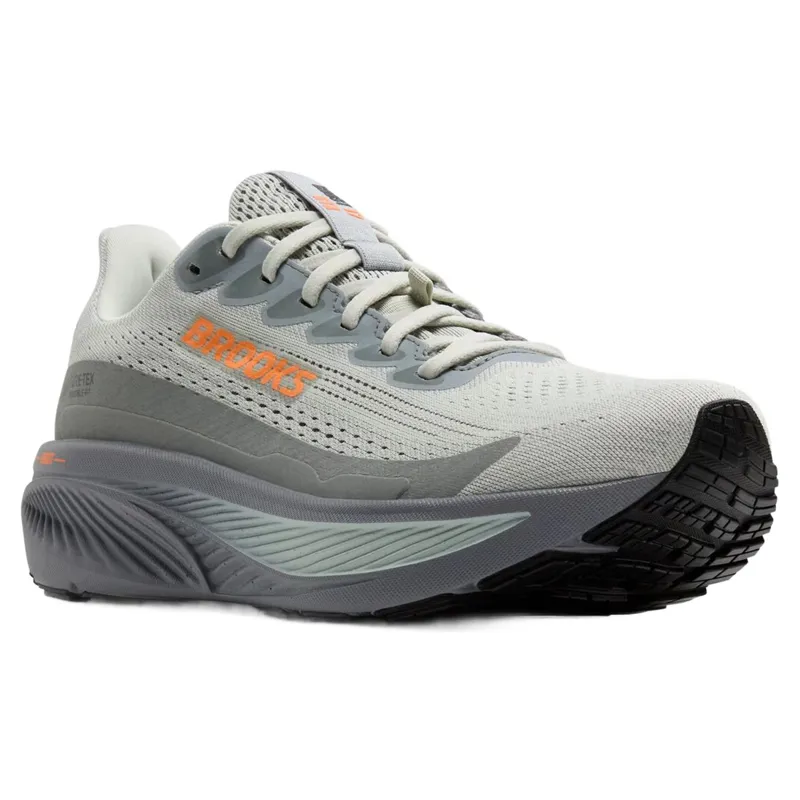 Brooks Ghost 17 GTX Men's Running Shoes - Smoke/Primer Grey/Orange-2