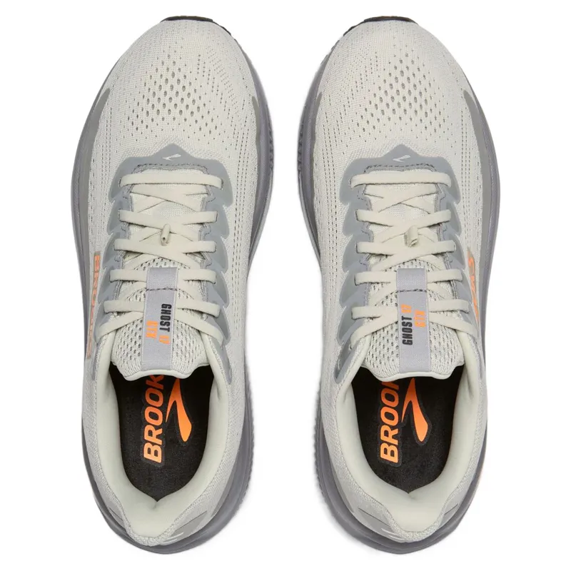 Brooks Ghost 17 GTX Men's Running Shoes - Smoke/Primer Grey/Orange-3