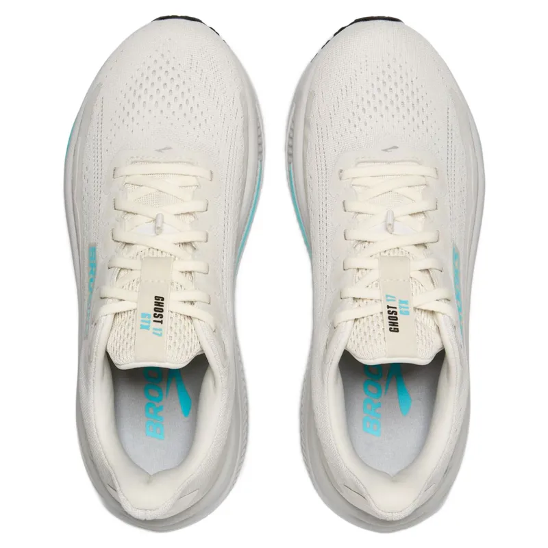 Brooks Ghost 17 GTX Women's Running Shoes - Coconut/Oyster/Blue-3