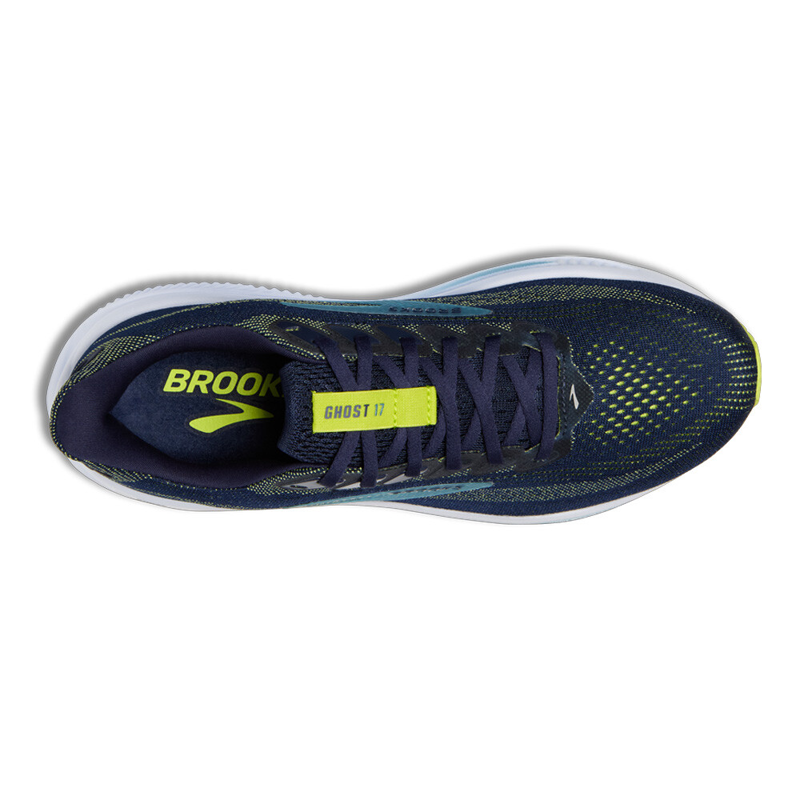 Brooks Ghost 17 Men's Running Shoes - Peacoat/Lime/Blue-2
