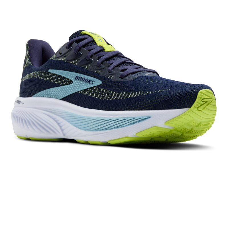 Brooks Ghost 17 Men's Running Shoes - Peacoat/Lime/Blue-4