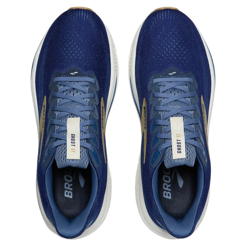 Brooks Ghost 17 Men Running Shoes - Beacon Blue/Moonlight/Starfish-5
