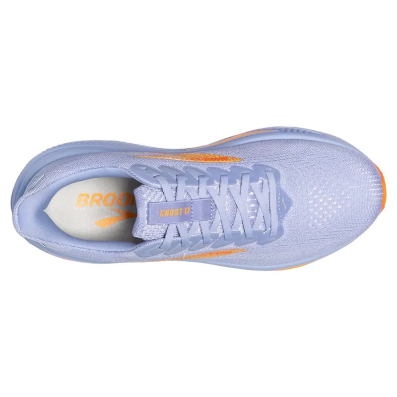 Brooks Ghost 17 Women's Running Shoes - Blue Heron/White/Orange-2