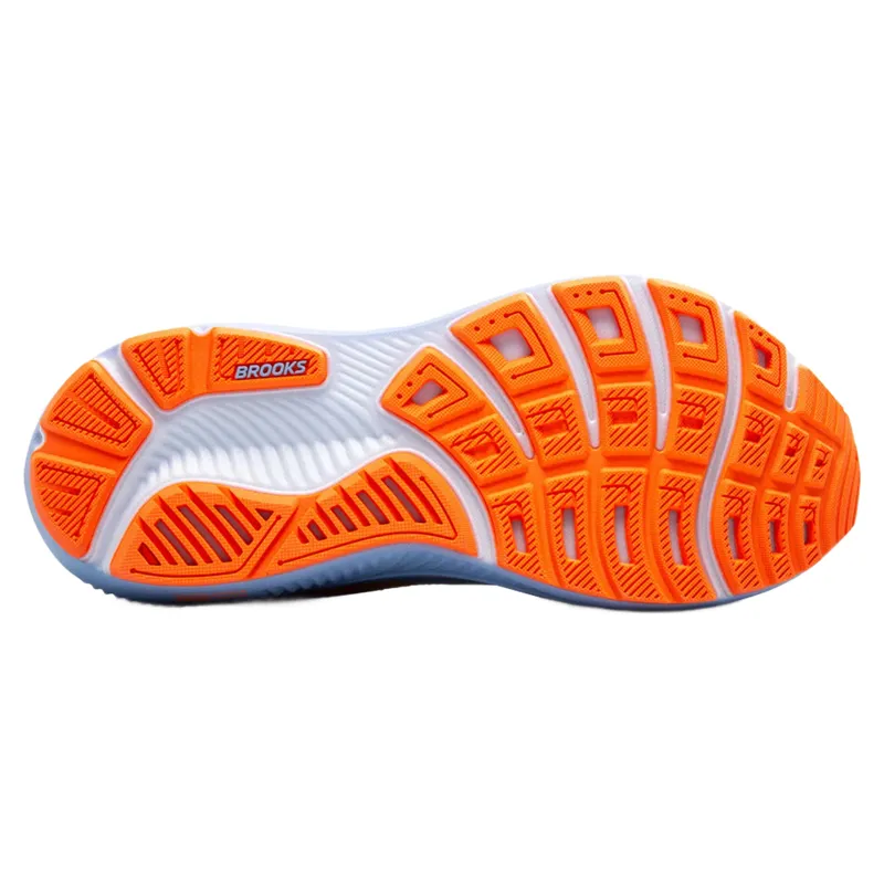 Brooks Ghost 17 Women's Running Shoes - Blue Heron/White/Orange-3