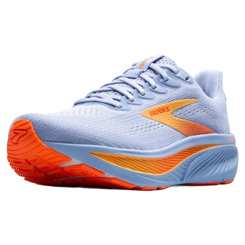 Brooks Ghost 17 Women's Running Shoes - Blue Heron/White/Orange-5