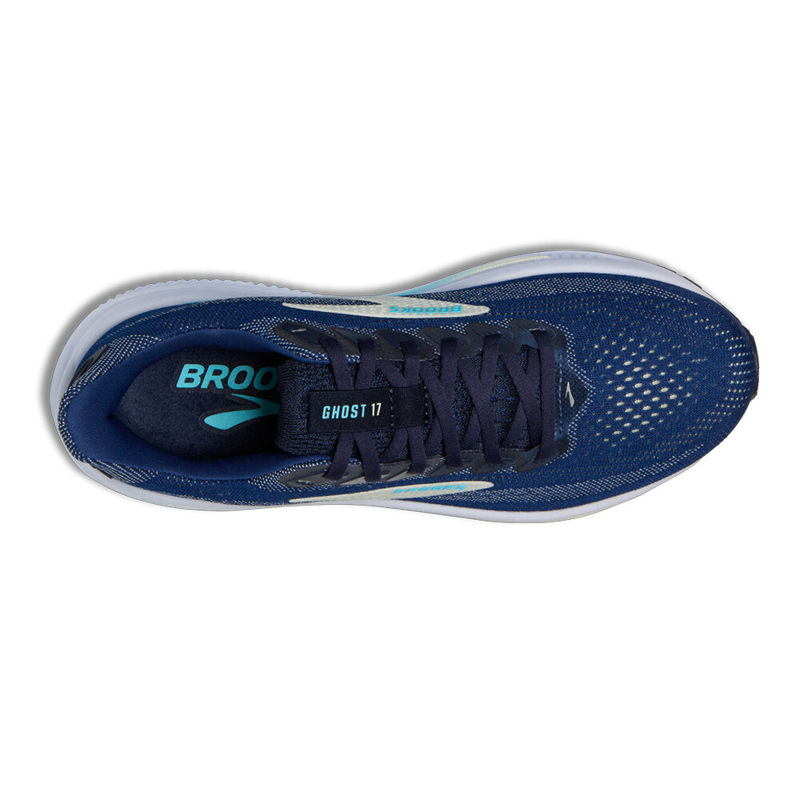 Brooks Ghost 17 Women's Running Shoes - Navy/Green/Turquoise-2