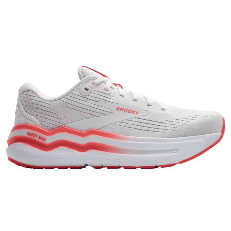 Brooks Ghost Max 2 Women's Running Shoes - White/Hot Coral