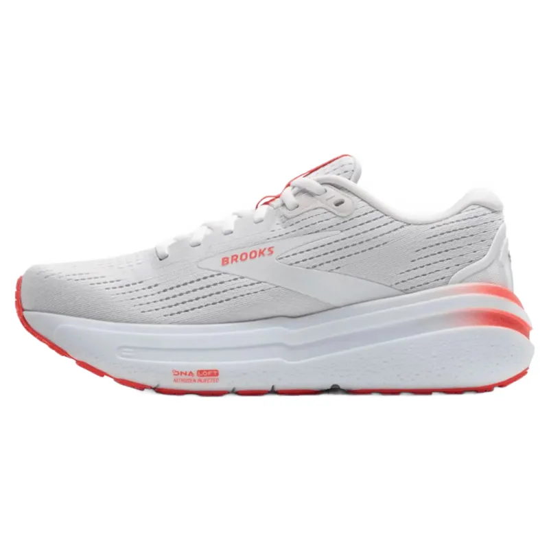 Brooks Ghost Max 2 Women's Running Shoes - White/Hot Coral-1