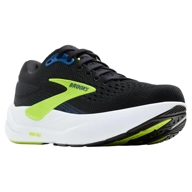 Brooks Ghost Max 3 Men's Running Shoes - Black/Navy/Acid Lime-4