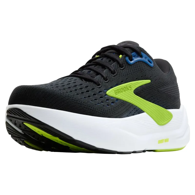 Brooks Ghost Max 3 Men's Running Shoes - Black/Navy/Acid Lime-5