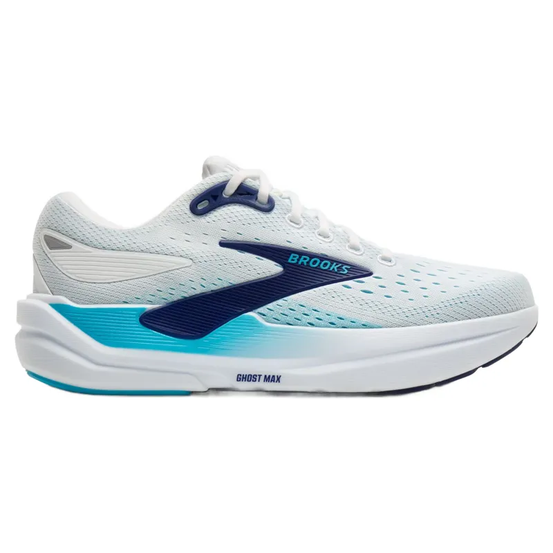 Brooks Ghost Max 3 Men's Running Shoes - Bright White/Beacon Blue/Teal