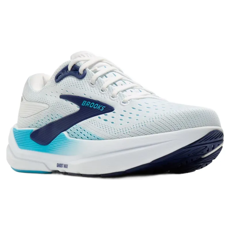 Brooks Ghost Max 3 Men's Running Shoes - Bright White/Beacon Blue/Teal-2