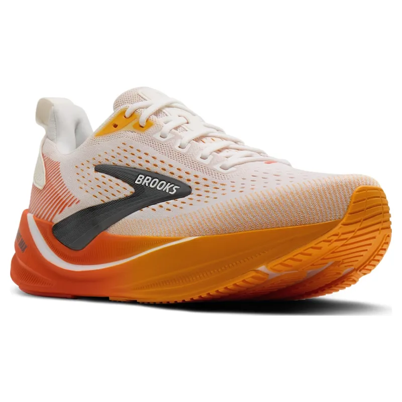 Brooks Ghost Max 4 Men's Running Shoes - White/Orange/Red-2