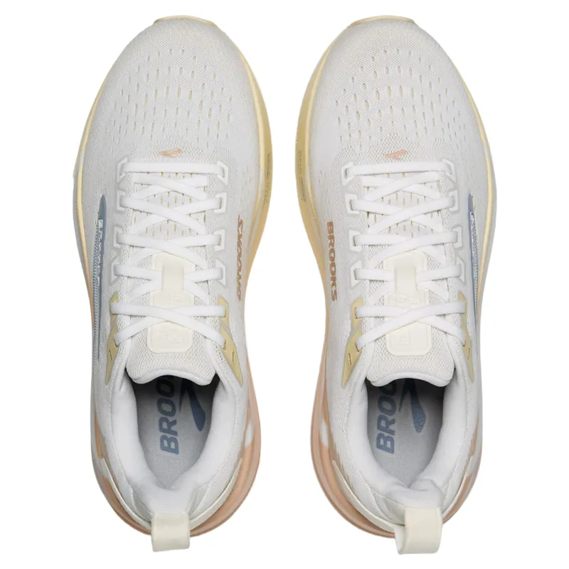 Brooks Ghost Max 4 Women's Running Shoes - White/Rose-3