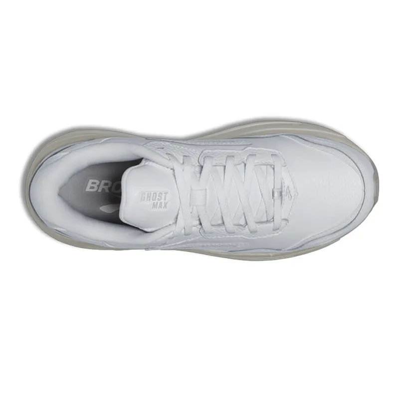 Brooks Ghost Max Leather Women's Walking Shoes - White/White-2
