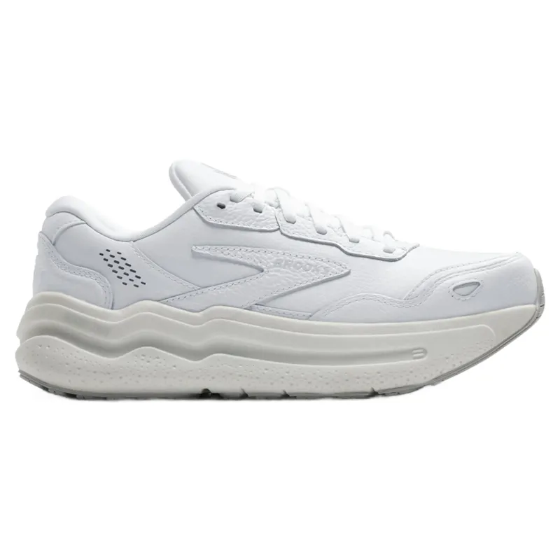 Brooks Ghost Max Leather Women's Walking Shoes - White/White