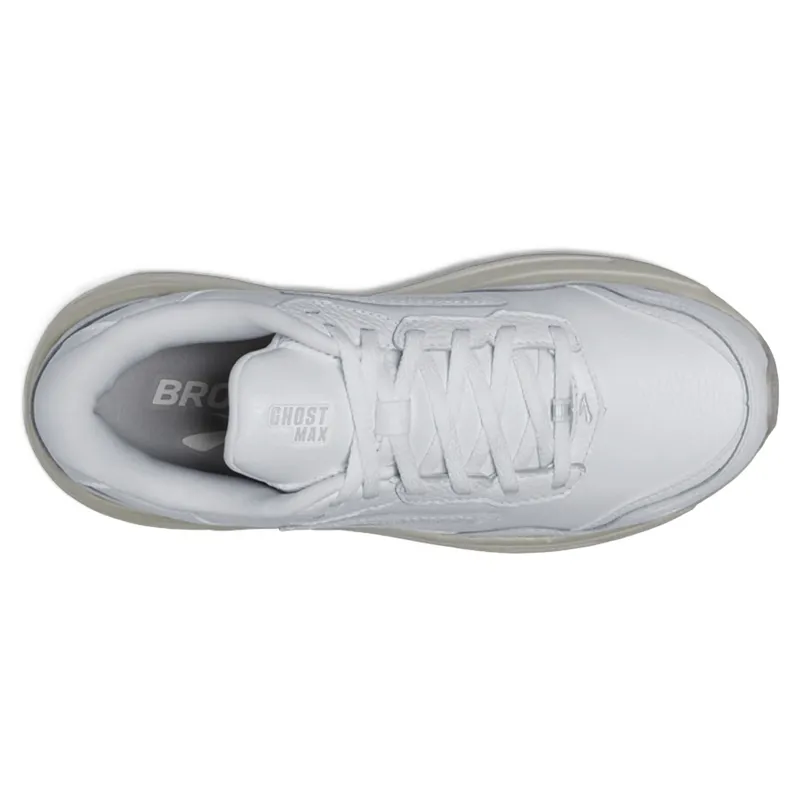Brooks Ghost Max Leather Women's Walking Shoes - White/White-2