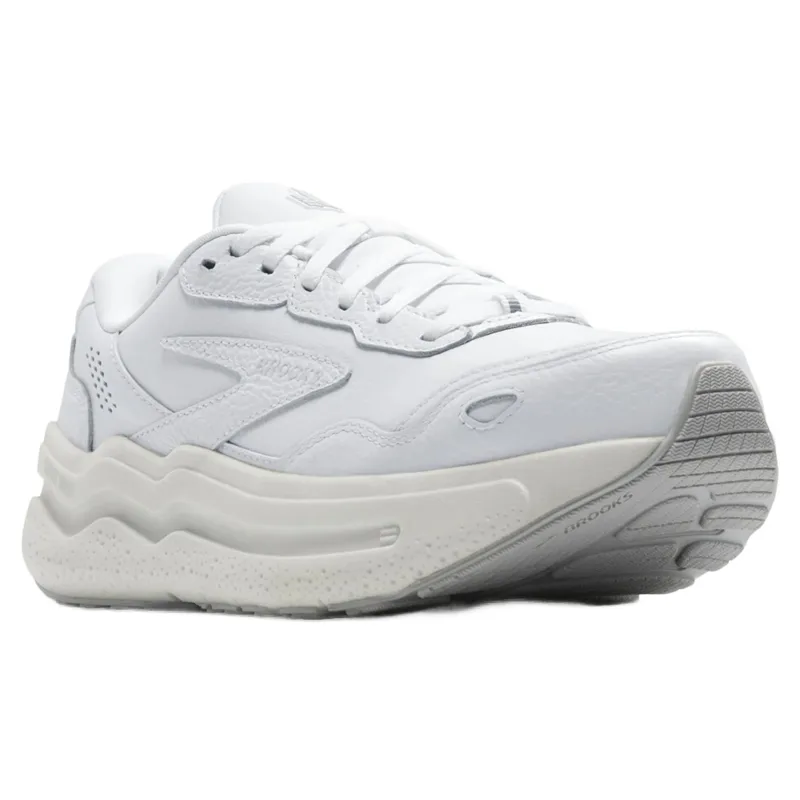 Brooks Ghost Max Leather Women's Walking Shoes - White/White-4