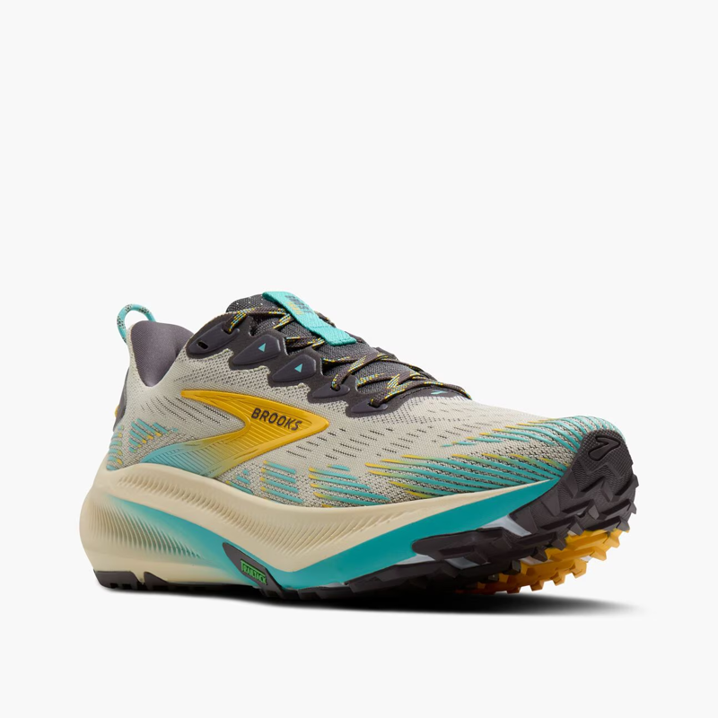 Brooks Ghost Trail Men's Trail Running Shoes - Bleached Sand/Rabbit/Bluefish-2