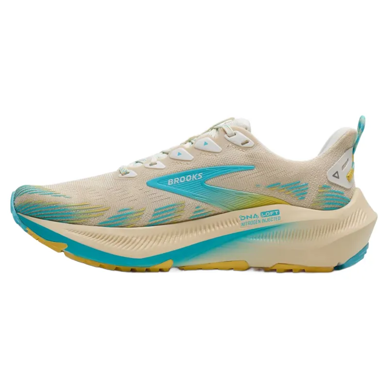 Brooks Ghost Trail Womens Trail Running Shoe - Sand/Star White/Golden Hour-1