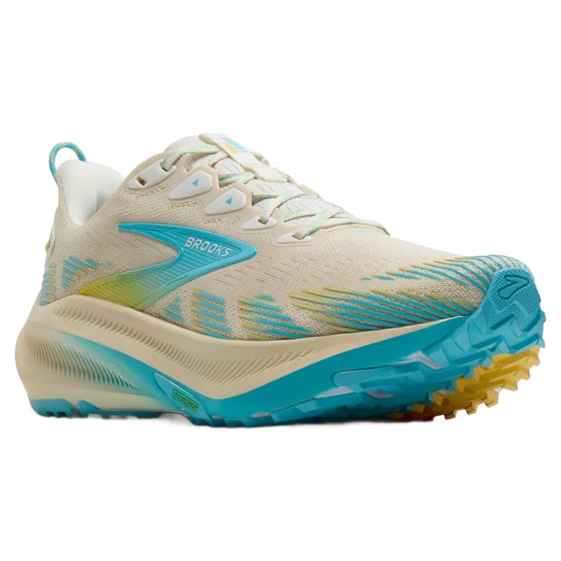Brooks Ghost Trail Womens Trail Running Shoe - Sand/Star White/Golden Hour-2