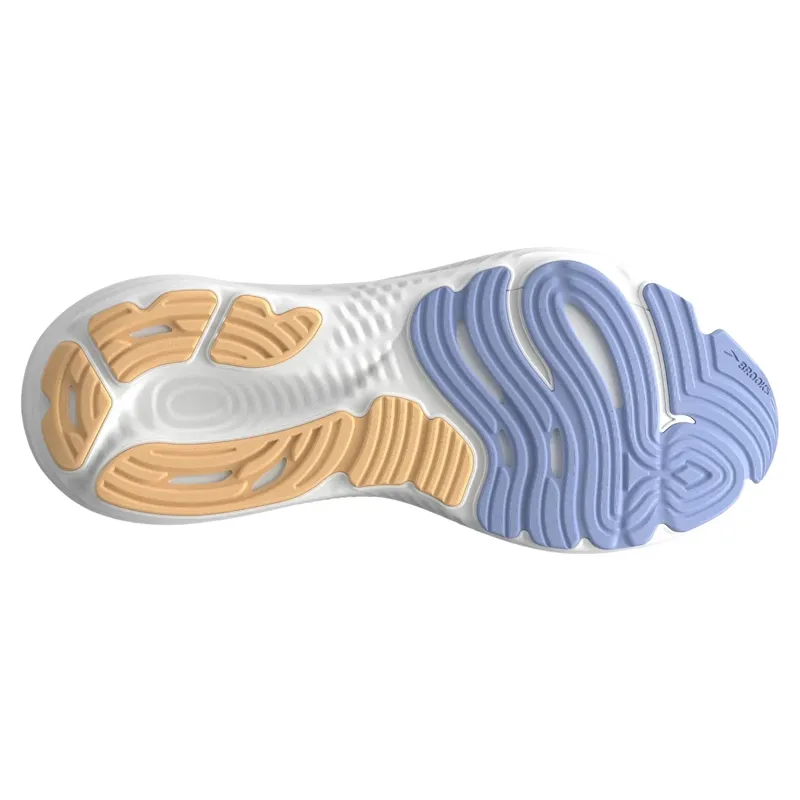 Brooks Glycerin 22 Women's Running Shoes - White/Heron Blue/Apricot-1