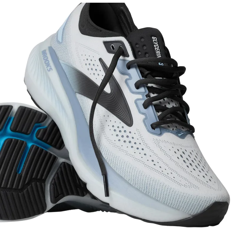 Brooks Glycerin 23 Men's Running Shoes - White/Rain/Baltic Sea-6