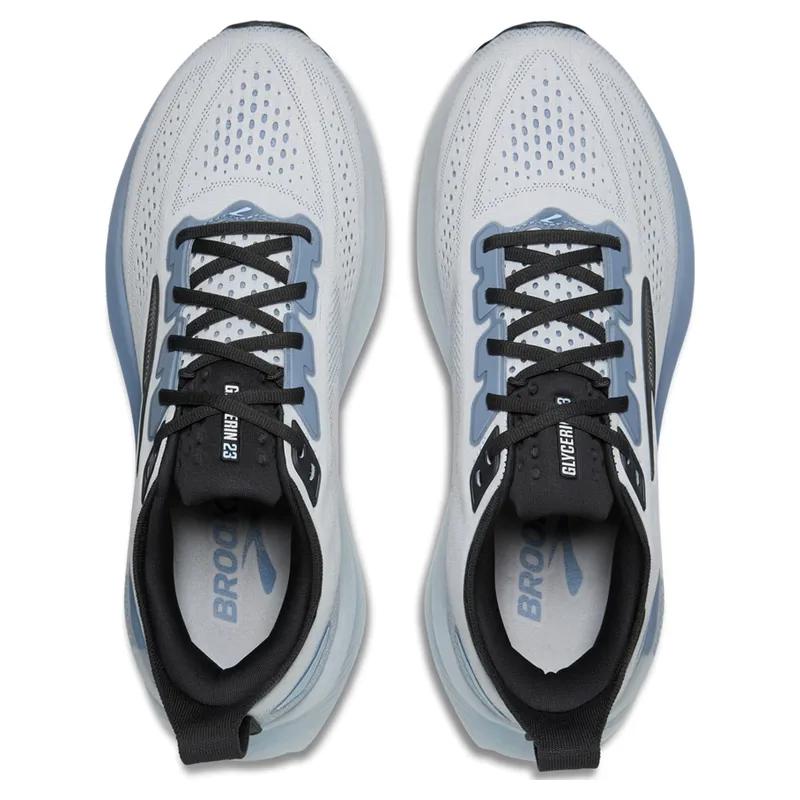 Brooks Glycerin 23 Men's Running Shoes - White/Rain/Baltic Sea-3