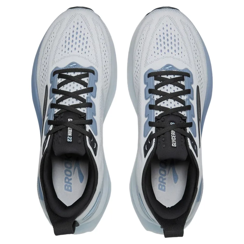 Brooks Glycerin 23 Men's Running Shoes - White/Rain/Baltic Sea-3