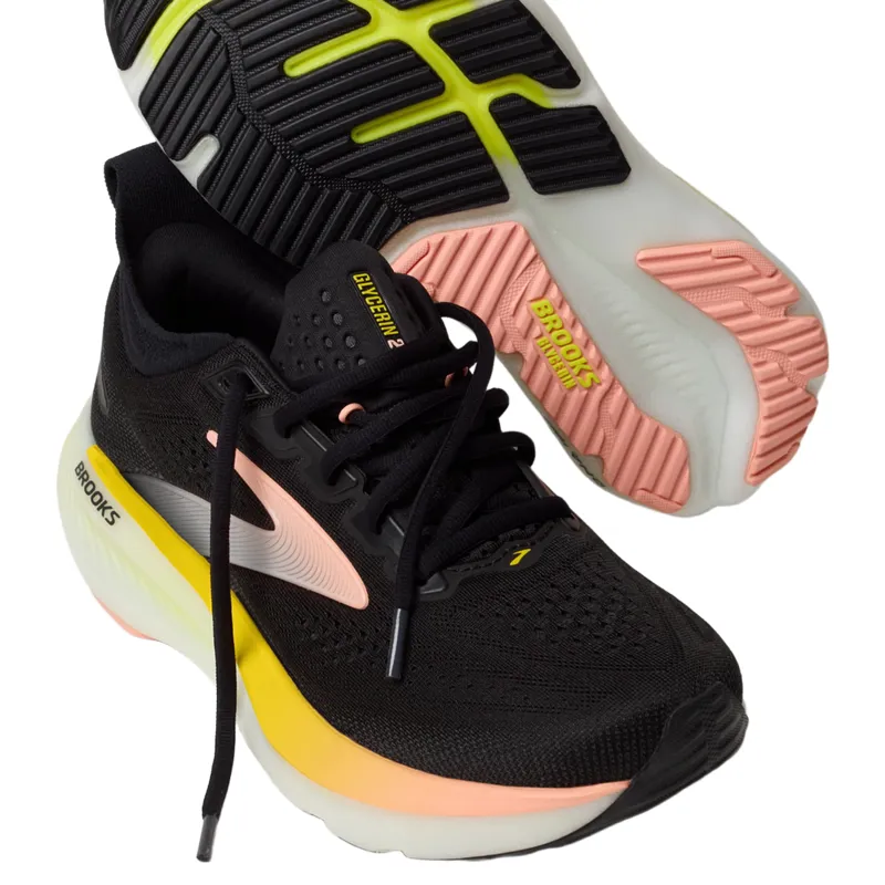 Brooks Glycerin 23 Women's Running Shoes in - Black/Peach-1