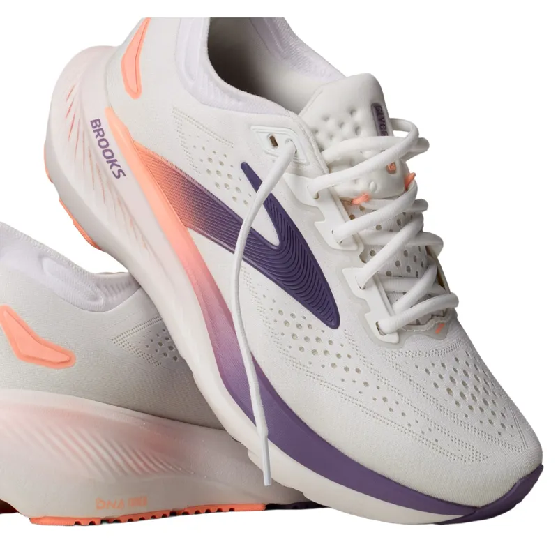 Brooks Glycerin 23 Women's Running Shoes - White/Mulled Grape-6