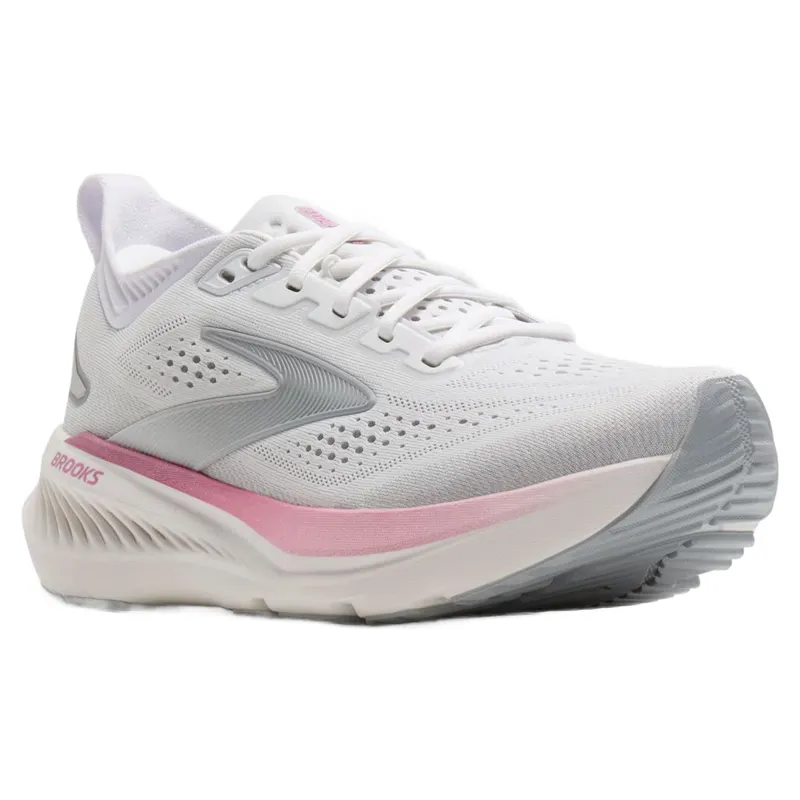 Brooks Glycerin 23 Women's Running Shoes - White/Harbor Mist/Metallic-2