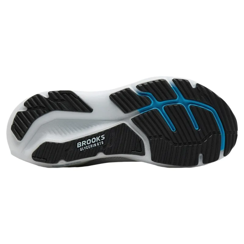 Brooks Glycerin GTS 23 Men's Running Shoes - White/Rain/Baltic Sea-5