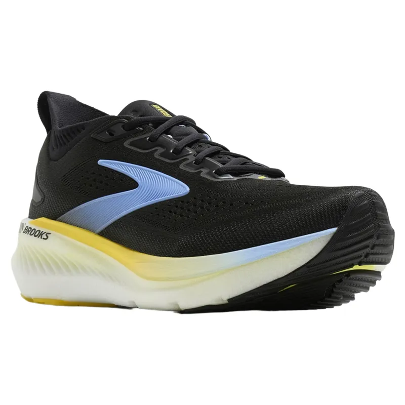 Brooks Glycerin GTS 23 Men's Running Shoes - Black/Cyber Yellow/Nightlife-2