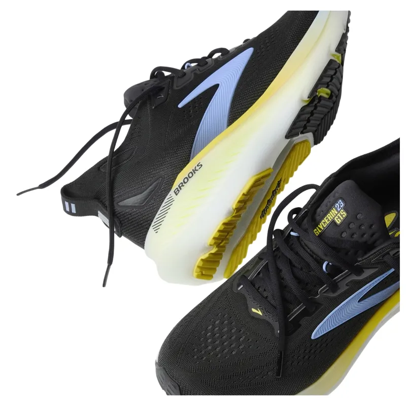 Brooks Glycerin GTS 23 Men's Running Shoes - Black/Cyber Yellow/Nightlife-6