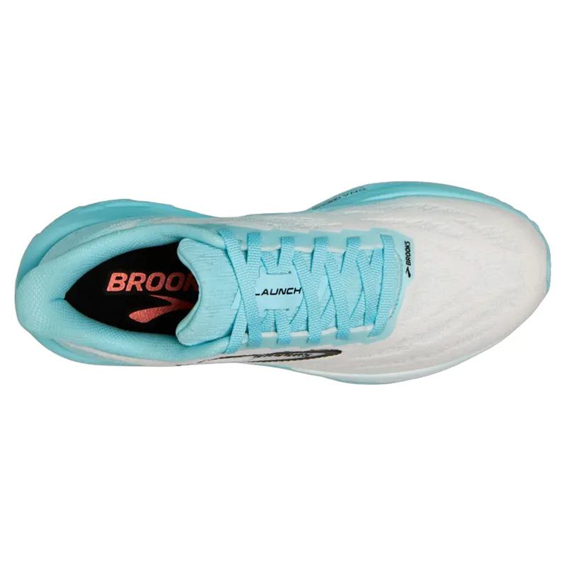 Brooks Launch 11 Women's Running Shoes - White/Atomizer/Pink-2