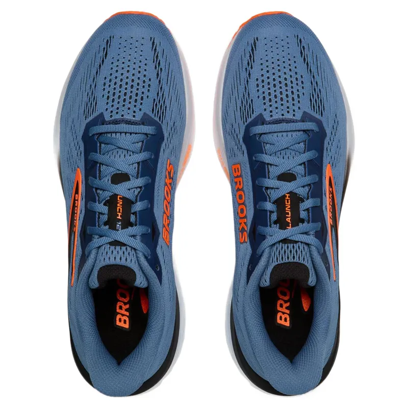 Brooks Launch 12 Men's Running Shoes - Moonlight/Black/Orange-4