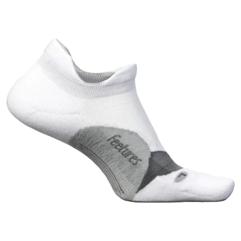 Feetures Elite Light Cushion No Show Socks Tab - White