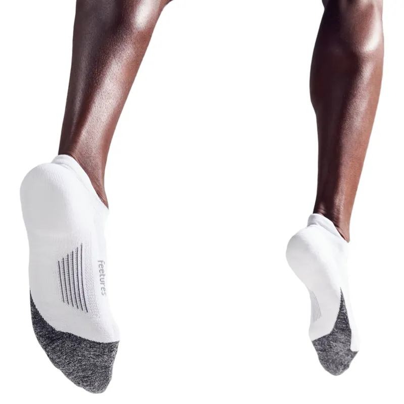 Feetures Elite Light Cushion No Show Socks Tab - White-3