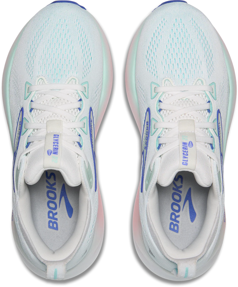 Brooks Glycerin 22 Women's Running Shoes - White/Limpet - UK 6-1