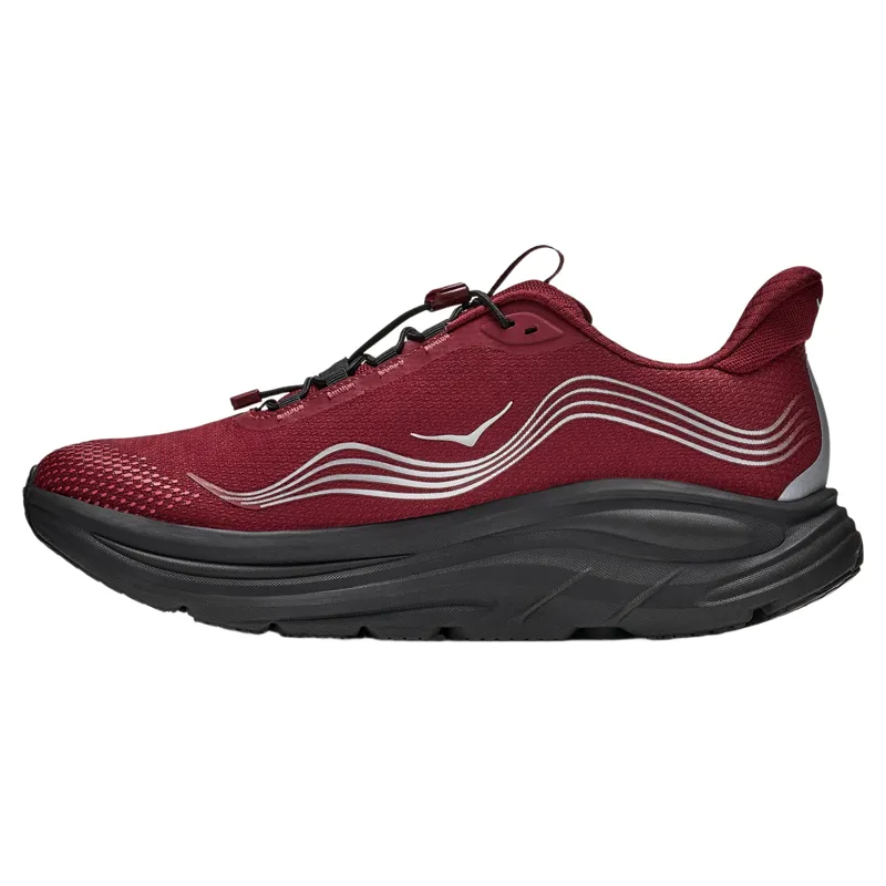 Hoka Clifton 11 GTX in Varsity Burgandy/Carbon Black-1