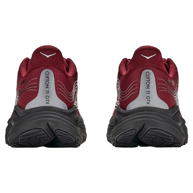 Hoka Clifton 11 GTX in Varsity Burgandy/Carbon Black-6