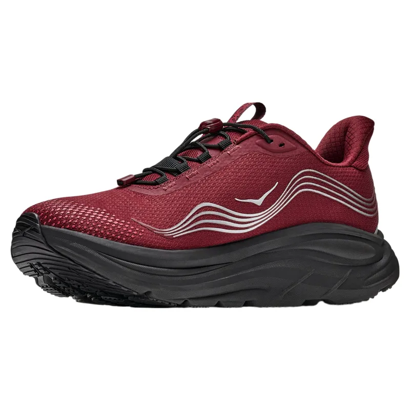 Hoka Clifton 11 GTX in Varsity Burgandy/Carbon Black-3