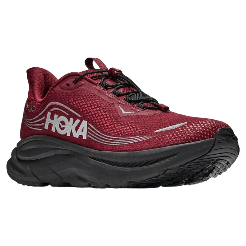 Hoka Clifton 11 GTX in Varsity Burgandy/Carbon Black-2