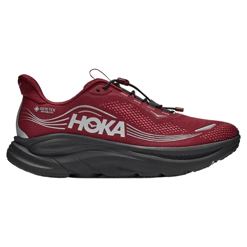 Hoka Clifton 11 GTX in Varsity Burgandy/Carbon Black