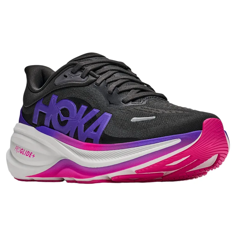 Hoka Clifton PRO Women's Running Shoes in Carbon Black / Cosmic Purple-1