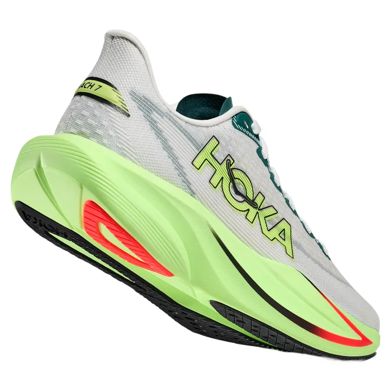 Hoka Mach 7 Women's Running Shoes - Frost/Neon Yuzu-3