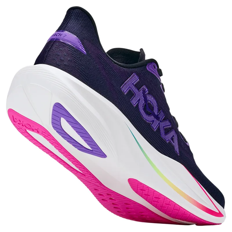 Hoka Mach 7 Women's Running Shoes - Carbon Black/Cosmic Purple-3